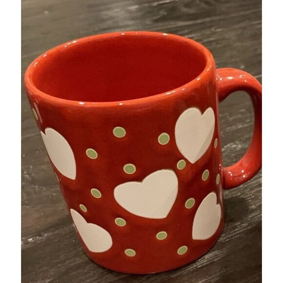 Waechtersbach‎ Hearts Coffee Mug Polka Dot Spain Love Anniversary Valentines - Picture 1 of 6